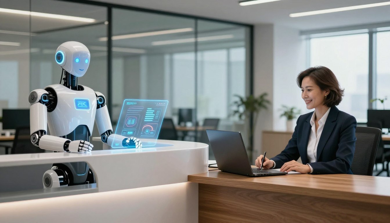 ai receptionist vs receptionist
